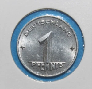 S6 - East Germany 1 Pfennig 1952E Uncirculated Aluminum Coin - Key Date ***Nice - Picture 1 of 2