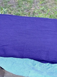 Fabric Remnants Dark Purple Wavy Semi-Sheer Synthetic 1 1/2+Yds x 48" - Picture 1 of 3