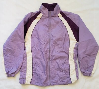 Chaqueta cortavientos Wilson para mujer talla M púrpura cremallera completa Foto 1 de 4