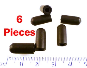Push On Soft Rubber Black Switch Cap OD 7mm ID 3mm 6 Pieces OM1168A - Picture 1 of 9