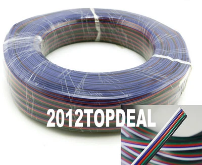 New RGB 4-Pin Extension Wire Connector Cable Cord For 3528 5050 RGB LED Strip - Image 1 of 3