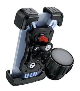 Motorcycle Phone Holder - [Metal Tie Rod] with Vibration Dampener, Adjustable... - Photo 1 sur 7