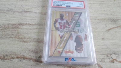 1997 BOWMANS BEST #M11 JORDAN/MERCER/PAYTON/MARBURY MIRROR IMAGE PSA 9 - Image 1 of 4