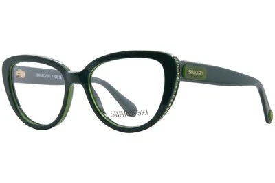 Очки женские Swarovski SK2014 1017 зеленые полный ободок кошачий глаз 52 мм - Изображение 1 из 4