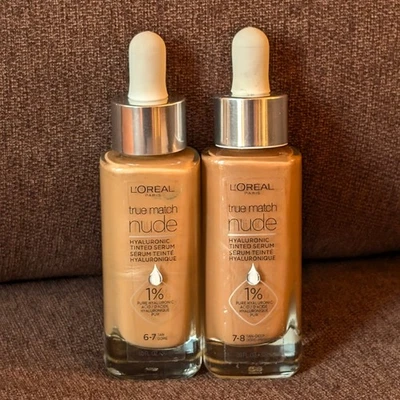 (2PK) Lote Mixto L’Oréal True Match Suero Tintado Nude 6-7 Bronceado y 7-8 Bronceado Profundo Foto 1 de 2