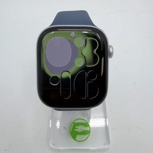 Nur GPS Apple Watch Series 10 46MM Silber Aluminium Denim Sportarmband MWWL3LW/A - Bild 1 von 10