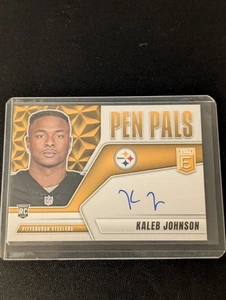 2025 Donruss Elite Kaleb Johnson Blue Ink Pen Pals Auto PP-KAL - Picture 1 of 2