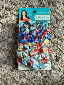 Pioneer Woman Hair Ties Pack of 8 Floral Scrunchie BRAND NEW FREE SHIPPING - Picture 1 of 7