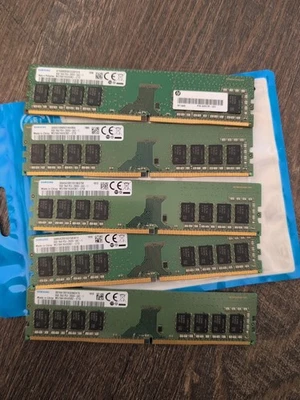 Lot 5 X  Samsung 8GB 1Rx8 PC4-2666V Ram 40gb Total - Image 1 of 3