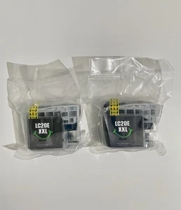 2 Black LC20E LC20EBK XXL Ink Cartridge for Brother MFC-J985DW MFC-J5920DW - Picture 1 of 5