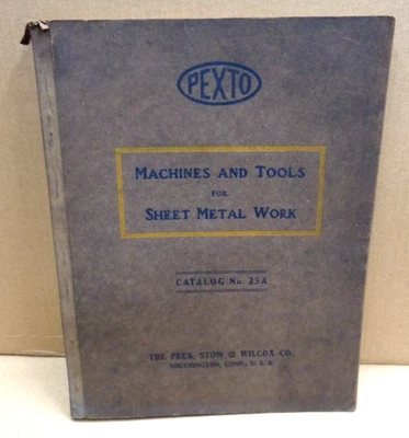 PEXTO Machines and Tools for Sheet Metal Work Catalog No. 25A ~ 1819-1927 PB - Image 1 of 4