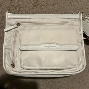NWT Tommy Bahama Ivory Nylon Med Travel Totebag - Picture 1 of 5