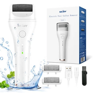 SEJOY Electric Foot File Callus Removers Rechargeable Dead Skin Pedicure Tools - Picture 1 of 16