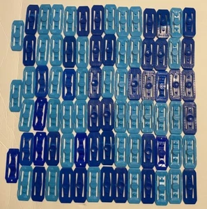 Mattel Hot Wheels Track Connectors Lot Of 81 Blue - Picture 1 of 5