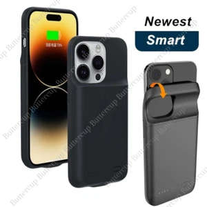 For iPhone 16 15 14 13 12 11 XR X Battery Charger Case Power Bank Charging Cover - Picture 1 of 34