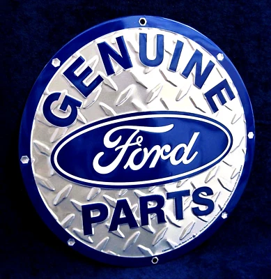 FORD Genuine Parts *US MADE* Embossed Sign - Garage Shop Bar Man Cave Wall Decor - Image 1 of 4