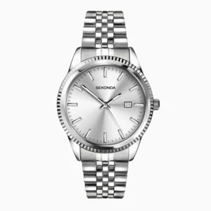Sekonda Uhr Herren 30258 "King" silbernes Zifferblatt, Edelstahlarmband UVP 54,99£ - Bild 1 von 6