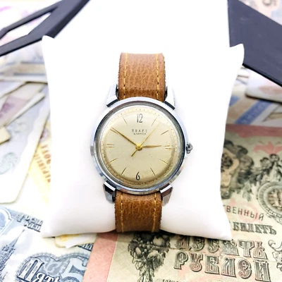 🦀 Reloj vintage Kirovskie Crab años 50 URSS Poljot MCHZ1 servicio soviético SU Foto 1 de 4