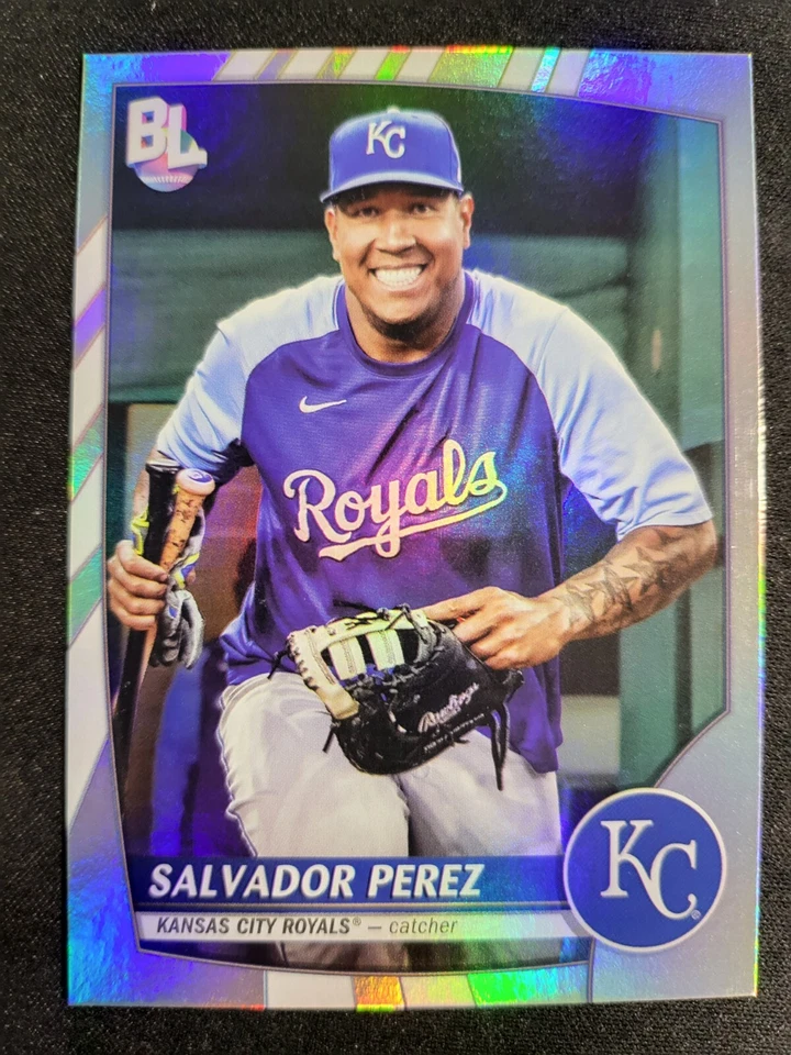 2023 Topps Big League Salvador Perez FOIL REFRACTOR #250 Royals - Image 1 of 2