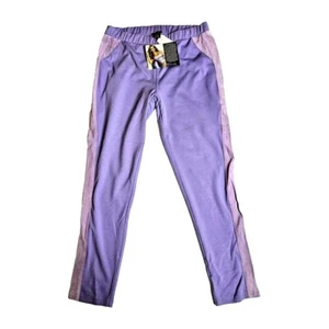 Iman Global Chic PC Ponte & Suede Leg Purple Women's Sz XS Lounge Pants NWT - Picture 1 of 6