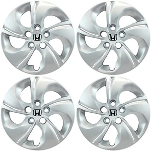 👀 FITS 2013-2015 Honda Civic # 510-15S + LOGO 15" Replacement Hubcaps NEW SET/4 - Picture 1 of 7