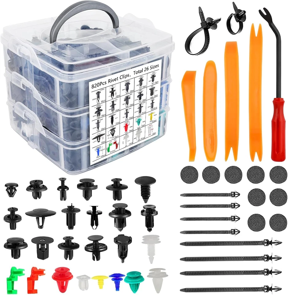 1000 Pcs Rivetti in Plastica per Auto Clip Di Fissaggio Auto Clip Di Fissaggio