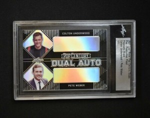 2021 Leaf Pop Century Duals Prismatic Black Colton Underwood/Pete Weber 1/1