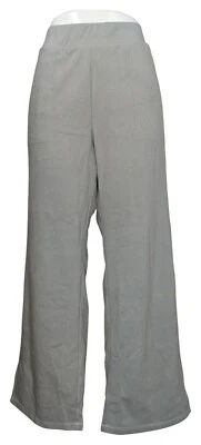 1X LOGO Lounge by Lori Goldstein Women's Pants Wide Leg Gray A469254 Plus Size - Image 1 of 4
