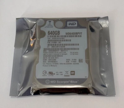 Western Digital Scorpio Blue WD6400BPVT 640GB 5400RPM 2.5" SATA Laptop HDD - Image 1 of 2