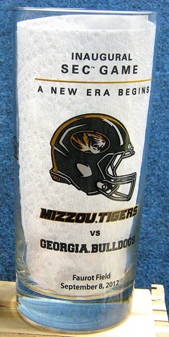 2012 Mizzou Tigers Tumbler-First Game In SEC CONF Drink Glass- vs. Ga. Bulldogs Cover