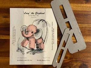 Lucy the Elephant “A Tee Tiny Toy” Instructions Illinois Yarn Co Vintage Crafts - Picture 1 of 3