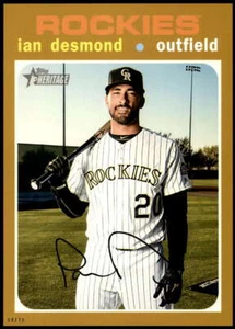 Ian Desmond 2020 Topps Heritage 5x7 Gold #290 4/10 Rockies - Picture 1 of 2