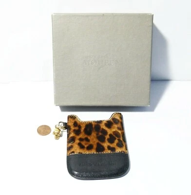 Alexander McQueen Vintage Pouch Case Leather & leopard Print Pony Hair & Skull - Image 1 of 4
