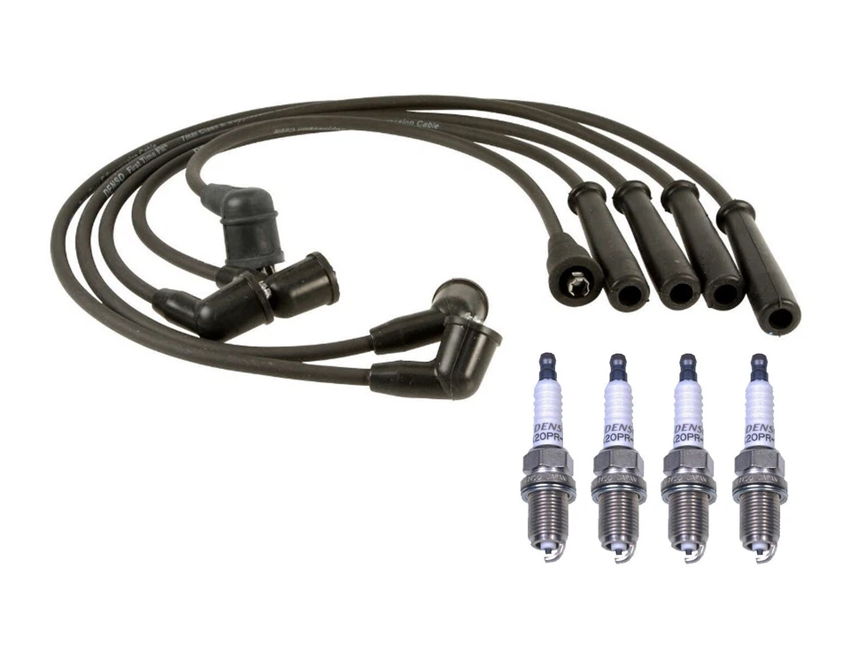 Комплект проводов Denso 7 мм и 4 свечи зажигания U-Groove Design 0,044 комплект для Mazda MX-3 1,6 L4 - Изображение 1 из 1
