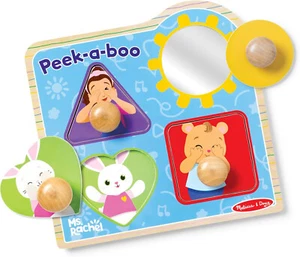 Melissa & Doug Frau Rachel Holz Peek-a-Boo Jumbo Klammer Puzzle - Bild 1 von 11