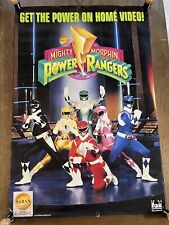 READ Vintage 1994 Saban Mighty Morphin Power Rangers Video Store Poster MMP HTF