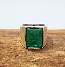 Wonderful Green Onyx Designer Ring 925 Sterling Silver Handmade Men's Ring S286