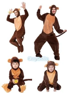 ST Men's Women's Boy's Girl's Monkey Family Costumes Party Animals - Foto 1 di 8