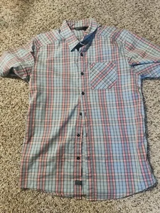 Arc'teryx Shirt Mens M Plaid Cotton Pockets Short Sleeve Collared Button-Up - Picture 1 of 5