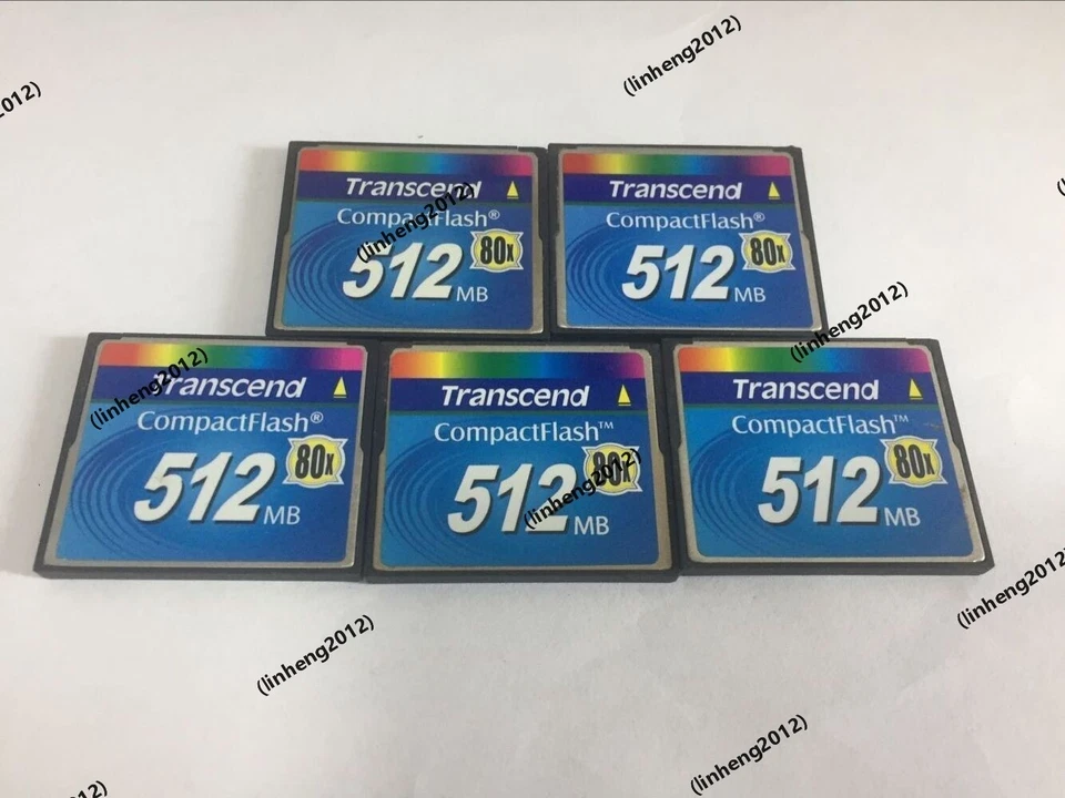 5X  Transcend 512MB 80X CF Compact Flash Card - Image 1 of 1