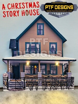 HO Scale - A CHRISTMAS STORY HOUSE -  Building Flat w/ LEDs Lionel MTH - Image 1 of 4