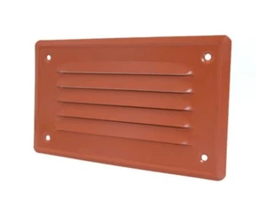 Rejilla de ventilación de aire de ladrillo 165 mm x 100 mm con mosquitera cubierta de ventilación plana de metal - Imagen 1 de 3