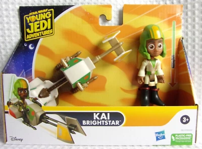 Conjunto de Veículo de Bicicleta Star Wars Young Jedi Adventures Kai Brightstar e Speeder - NE - Imagem 1 de 4