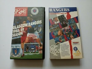 Lot x 2 Glasgow Rangers 1988 - 89 Scottish Football VHS Tapes - Imagen 1 de 7