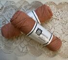 Lot 2 skeins yarn Oriental Rug Designs Apricot 2oz Ea 100% Virgin Wool mothproof