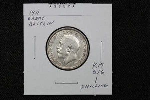 1911 Great Britain Shilling KME 816 385Y - Picture 1 of 4
