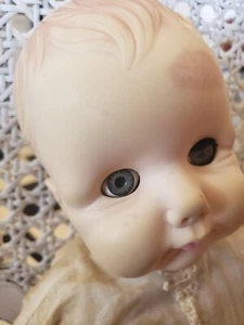 Muñeca bebé niña 1974 Effanbee modelo 8475 17" sin ruido - Imagen 1 de 13