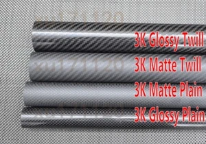 3K Carbon Fiber Tube x 1000mm 10mm 11 12mm 13 14mm 15mm 16mm 17mm 18mm 19mm 20mm - Picture 1 of 8