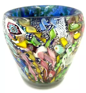 Mid Century Murano AVEM Art Glass Vase Gold Fleck 1950s Bizantino 'Tutti Frutti' - Picture 1 of 15