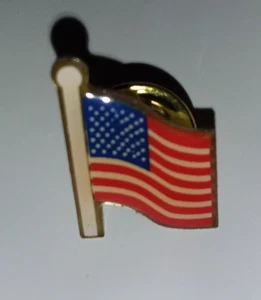 USA Flag Lapel Hat Metal Pin Patriotic NEW less than 1" - Picture 1 of 4